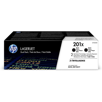 HP CF400XD 201X Dual Pack Black Toner Cartridge (2 x 2,800 Pages)